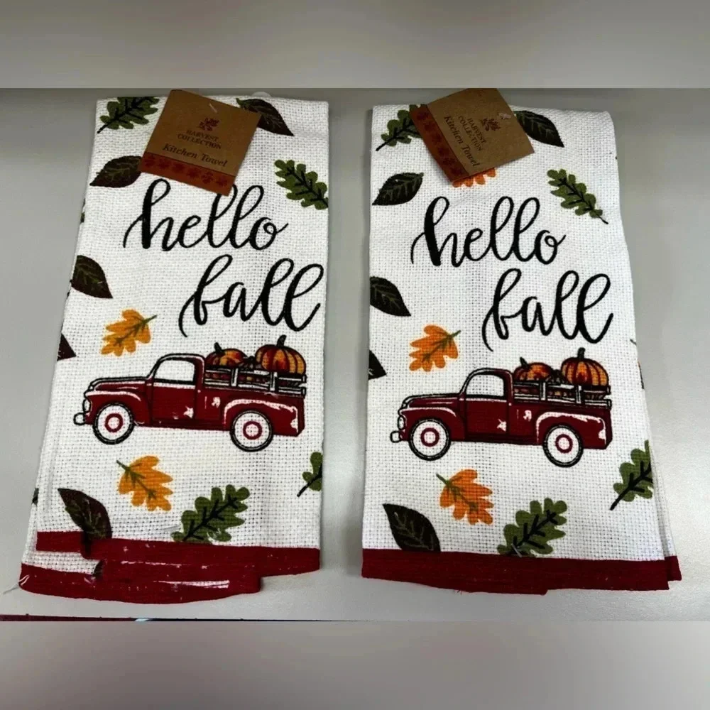 ⭐️New with tags ⭐️ “Hello Fall” Kitchen Towels